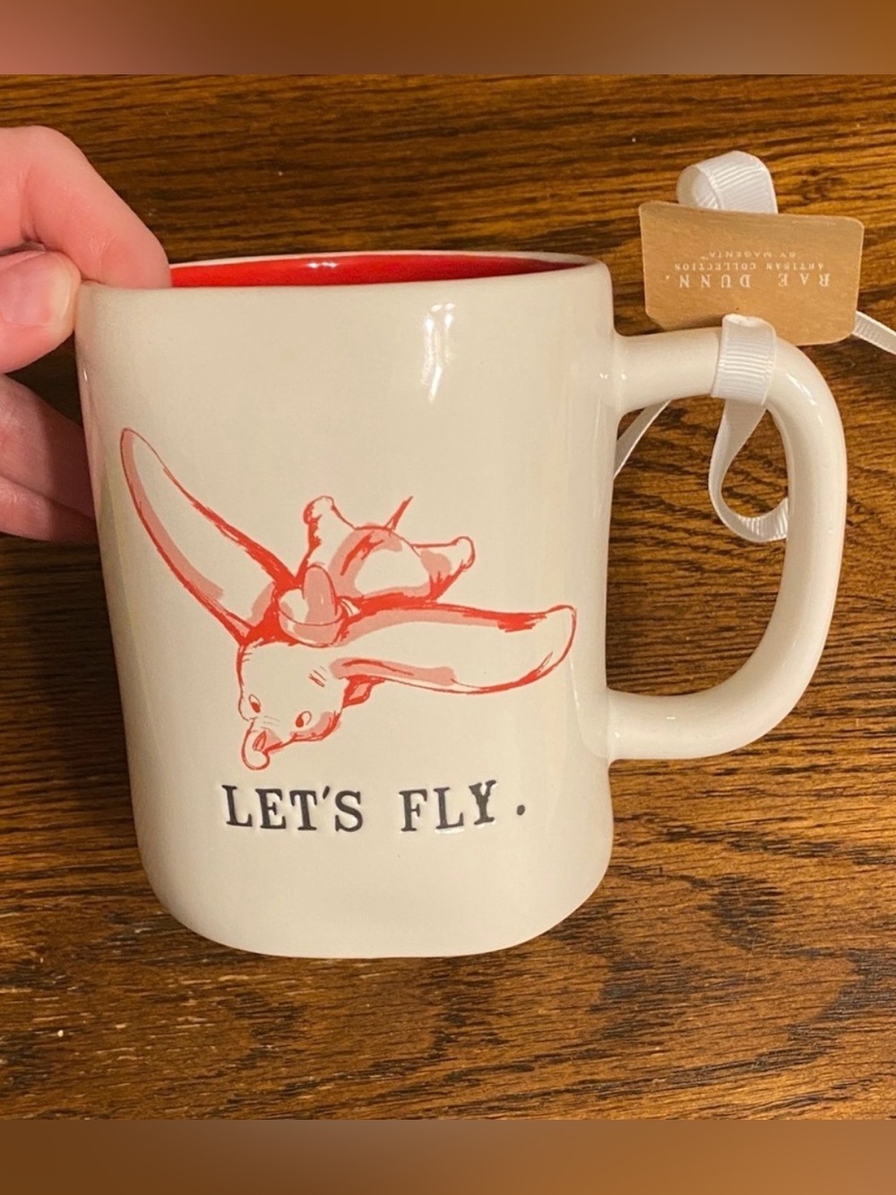 Rae Dunn Disney Dumbo Mug Cream & Red